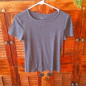 Maurices 24/7 ribbed tee gray